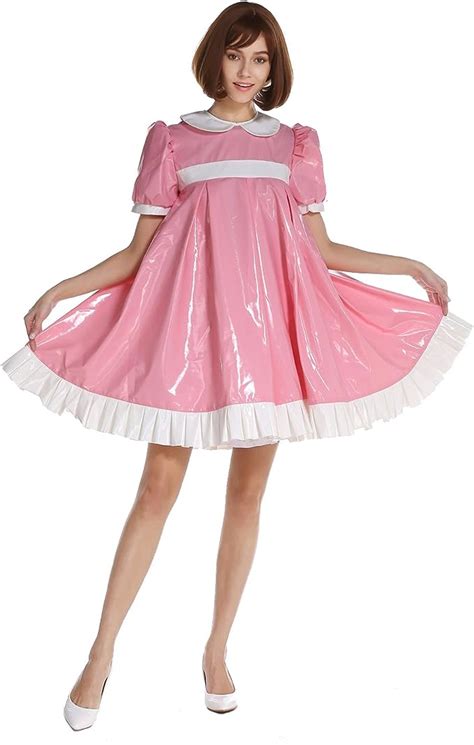 Gocebaby Sissy Girl Maid Pvc Pink A Line Dress Crossdress