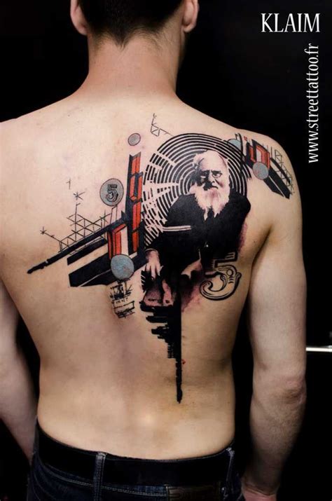 9 Creative Tattoo Designs Mixed With Painting Digital Art Graphic