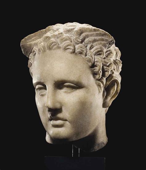 A Roman Marble Head Of Mercury Circa 1st Century Bc 1st Century Ad
