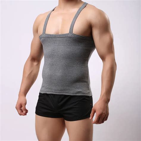 2015 New Fashion Men Gym Singlets Mens Tank Tops Shirt Solid Absorbent