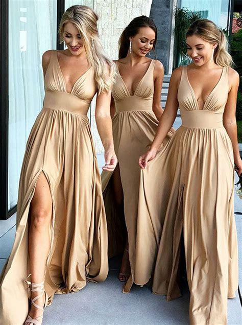 Multiway Gold Bridesmaid Dress Long Silk Dress Infinity