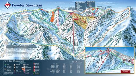 Powder Mountain Ski Resort Trail Map Utah Ski Maps