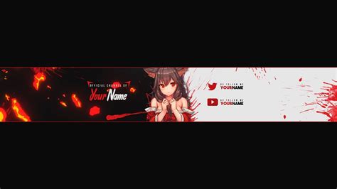 Free Anime Banner Template Youtube