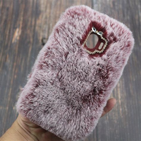 Luxury Warm Fluffy Rabbit Fur Phone Case For Samsung Galaxy J2 Pro J3