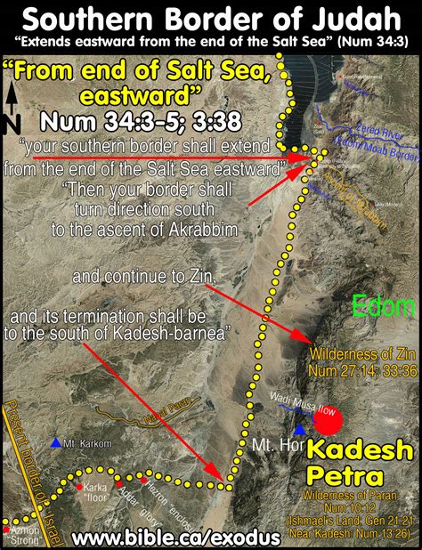 The Southern Border Of Judah And Kadesh Barnea At Petra