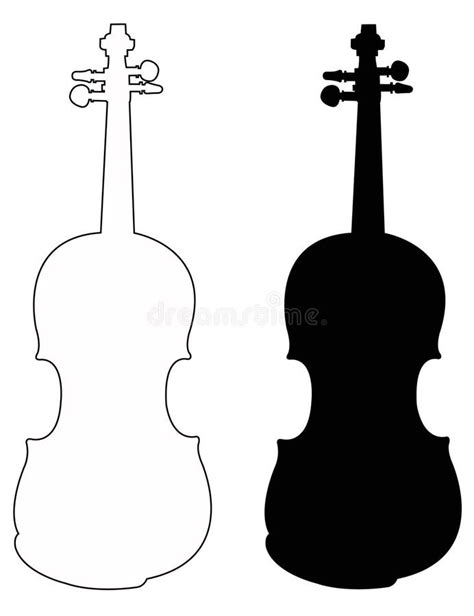 Silueta Del Violín Ilustración Del Vector Ilustración De Instrumento