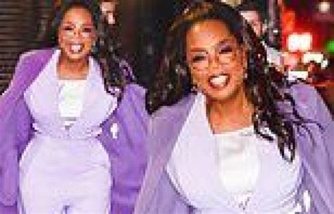 Oprah Winfrey Shows Off Her Stunning Slimmed Down Figure In A Lavender
