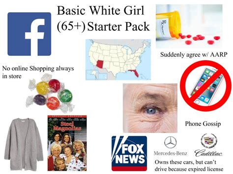 Basic White Girl Starter Pack 65 Edition Rstarterpacks