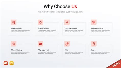 Why Choose Us Slide Design 5 Ideas Free Download Just Free Slide