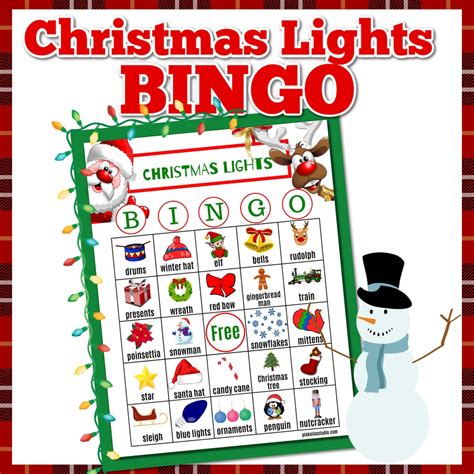 Christmas Bingo Christmas Lights Bingo Bingo Cards Bingo Printable