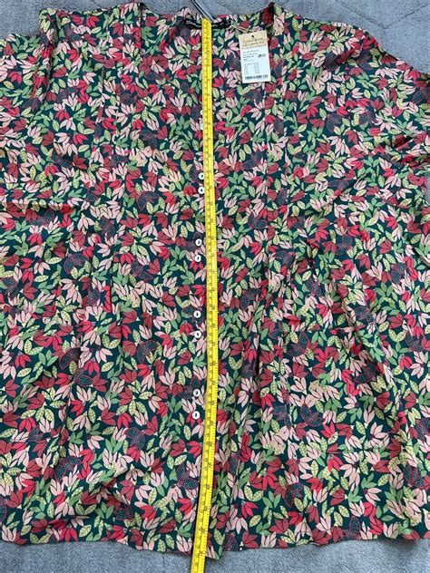 Bnwt Gudrun Sjoden Pink And Green Floral Blouse Sleeve Xxl Ebay