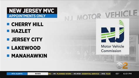 Certain Nj Mvc Offices Switch To Appointment Only Services Youtube