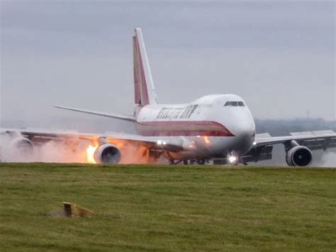 Plane Bursts Into Flames On Runway After ‘botched Landing Trending