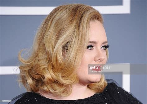 Singer Adele Arrives At 54th Annual Grammy Awards Held The At Staples