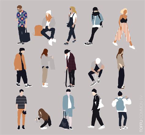 Flat People For Architecture People Illustration