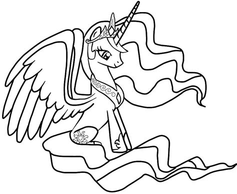 Princess Celestia Twilight Coloring Page