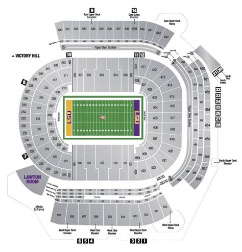 Tiger Stadium Seating Chart Lsu Mississippi State Throughout The