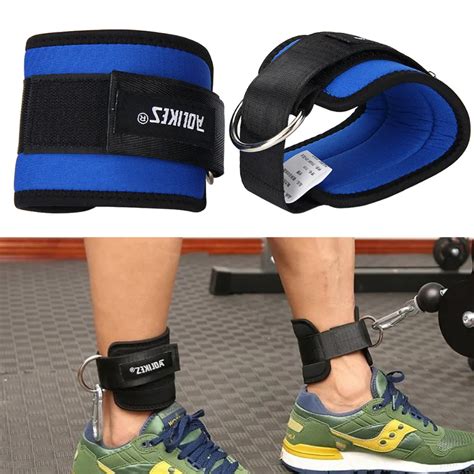 Buy 2pcs Fitness Adjustable Ankle Strap D Ring Support