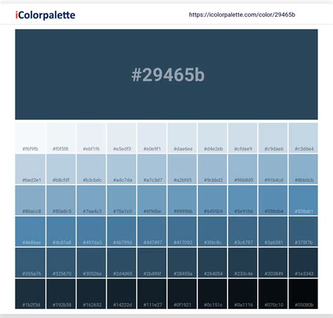 Hex Color Code 29465b Dark Grey Blue Color Information Hsl Rgb