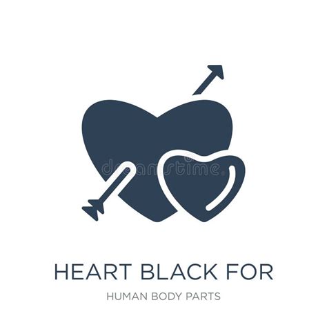 Heart Black For Valentines Icon In Trendy Design Style Heart Black For