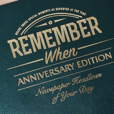 Anniversary Celebration Newspaper Book