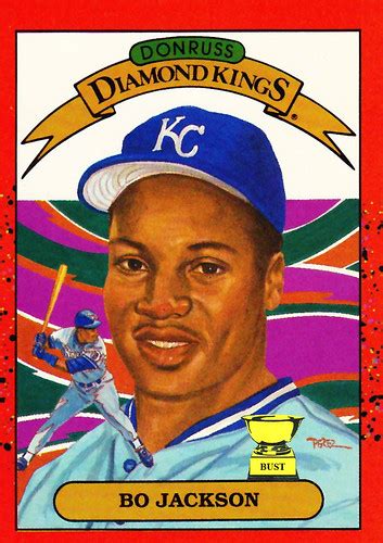 The donruss baseball card set was released in 1990. Bo Jackson, 1990 Donruss Diamond Kings | Sports | Before It's News