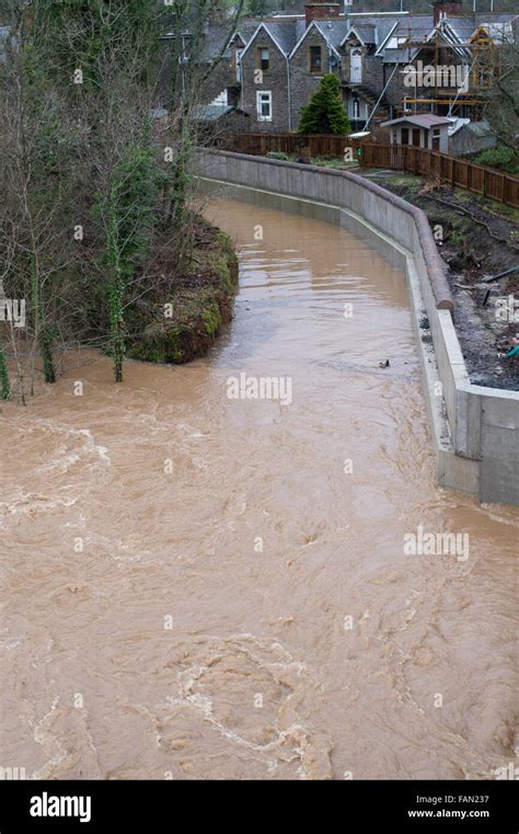 Flood Defenses Along The Ettrick Water A Tributary Of The River Tweed