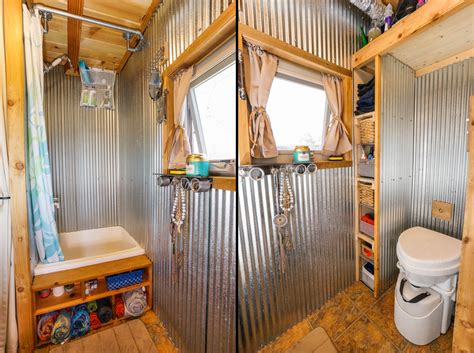 The inside of our composting toilet is fitted out with a. How to Mix Styles in Tiny Home Interior Design