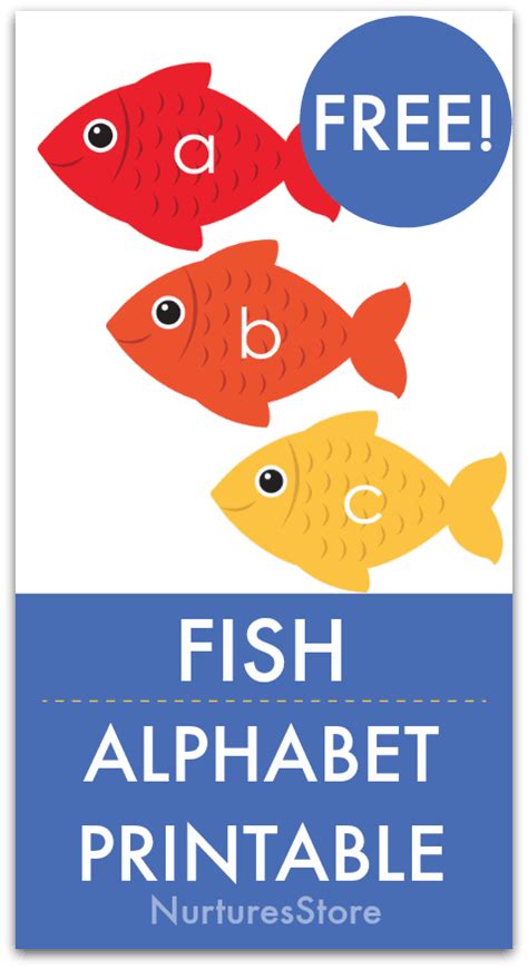 Printable Fish Alphabet For Under The Sea Unit Nurturestore Fish