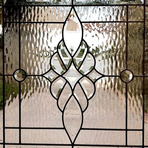 the elegant brentwood beveled leaded stained glass window insulated in tempered glass and framed