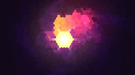 Hexagon White Yellow Red Purple Abstract Wallpaperhd Abstract