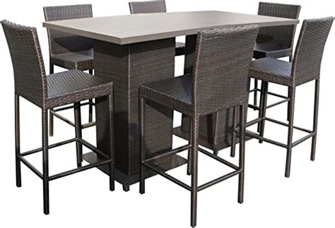 Tk Classics Withback 6 Barbados Pub Table Set With