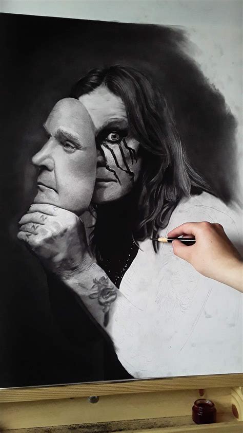 Ozzy Osbourne Charcoal Drawing ORIGINAL Arteyogo | Etsy