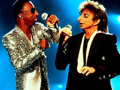 Mc Hammer And Barry Manilow Performing A Medley Of Their Greatest Hits