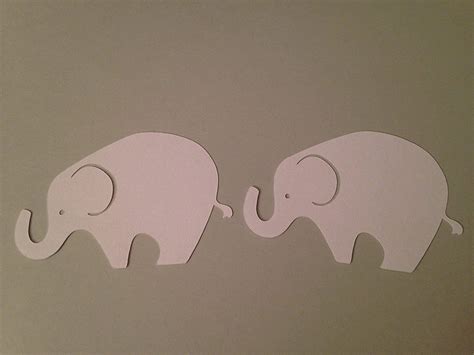 Diecut Elephant Large Outs Cut Elephant Inch 3/4 3 Cutout Elephant White 24 Elephant Theme ...