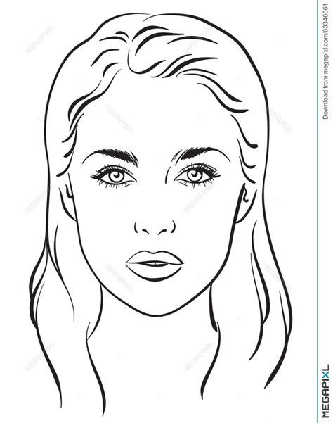 Female Face Drawing Template at GetDrawings | Free download