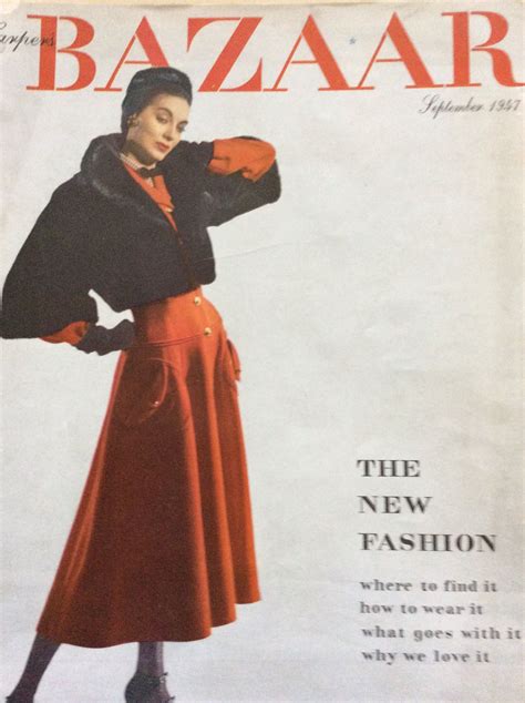 Harpers Bazaar September 1947 Fashion 1940 Fashion Magazine Cover