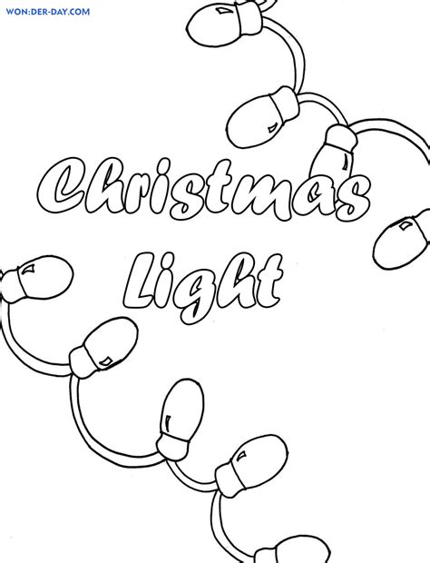 Letras Otono Para Colorear Christmas Lights Coloring Page Coloring