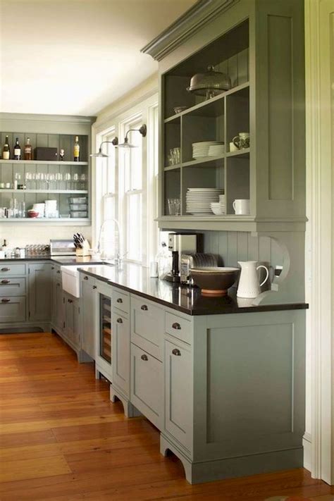 40 Awesome Sage Greens Kitchen Cabinets Decorating Farmhouse Style