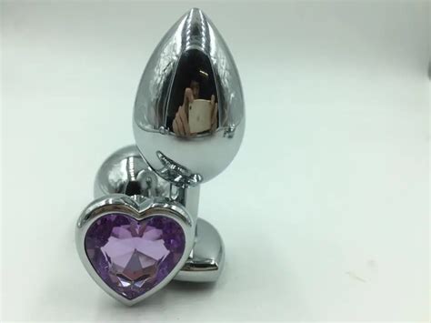 2015 new big size 95 40mm heart shape metal anal sex toys for men woman stainless steel butt