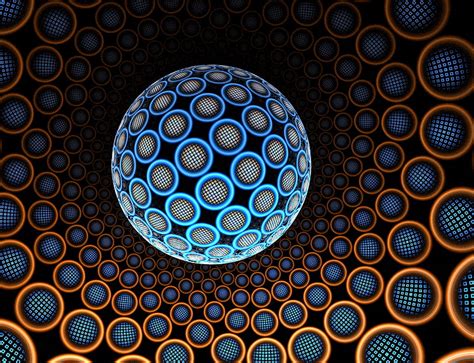 Balls Spheres Glow Fractal Abstraction Hd Wallpaper Peakpx