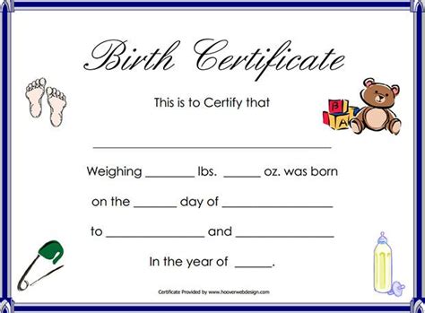 Birth certificate application for ubirth certificate/u* information required in the application 1. Fake Birth Certificate | Birth certificate template, Fake ...