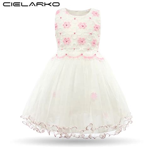 Cielarko Girls Dress Sleeveless Birthday Kids Flower Dresses Wedding