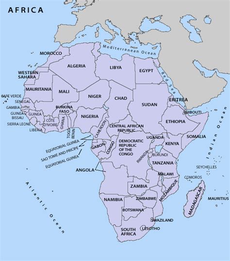 Map of africa with no labels. blog ndelowor: map of africa with countries labeled