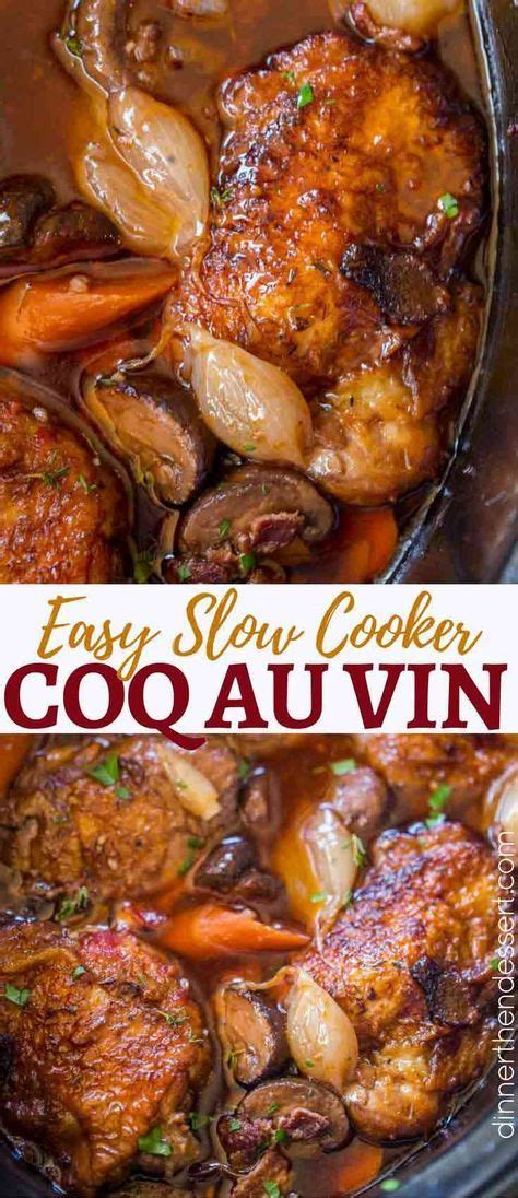 Slow Cooker Coq Au Vin Has All The Red Wine Braised