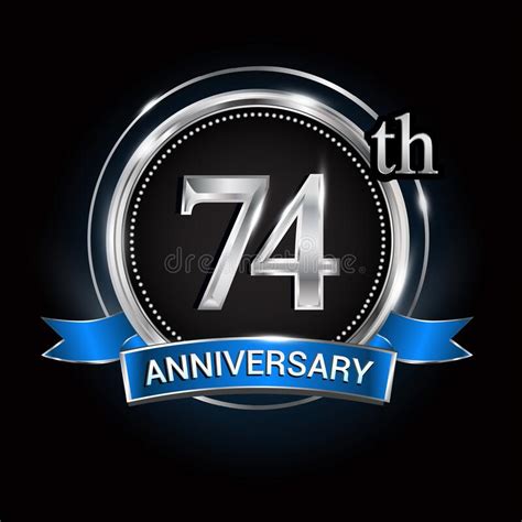74th Anniversary Celebration Luxurious 74 Years Anniversary Logo