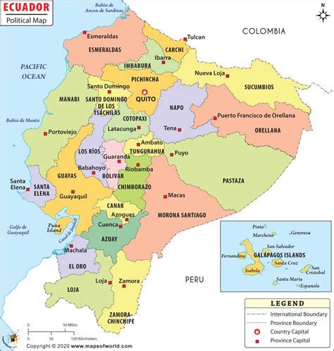 Political Map Of Ecuador Ecuador Provinces Map