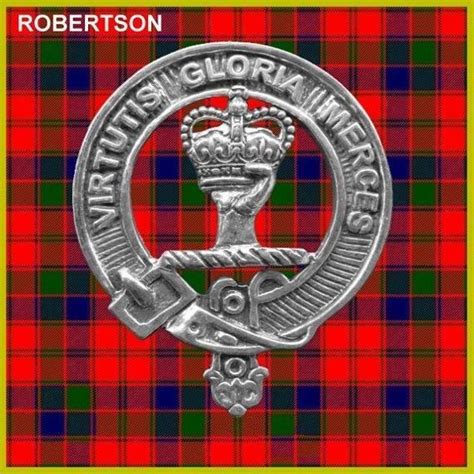 Robertson Tartan Clan Crest Scottish Brooch Cap Badge Th8 Robertson