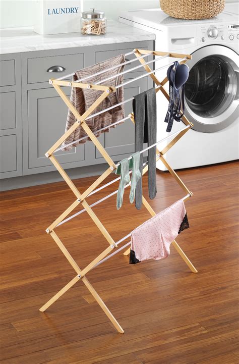 Whitmor 6026 2415 Natural Wood Clothes Drying Rack