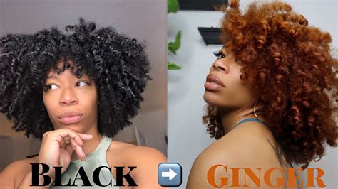 How I Dye My Natural Hair Ginger Without Bleach Dark To Light Hair